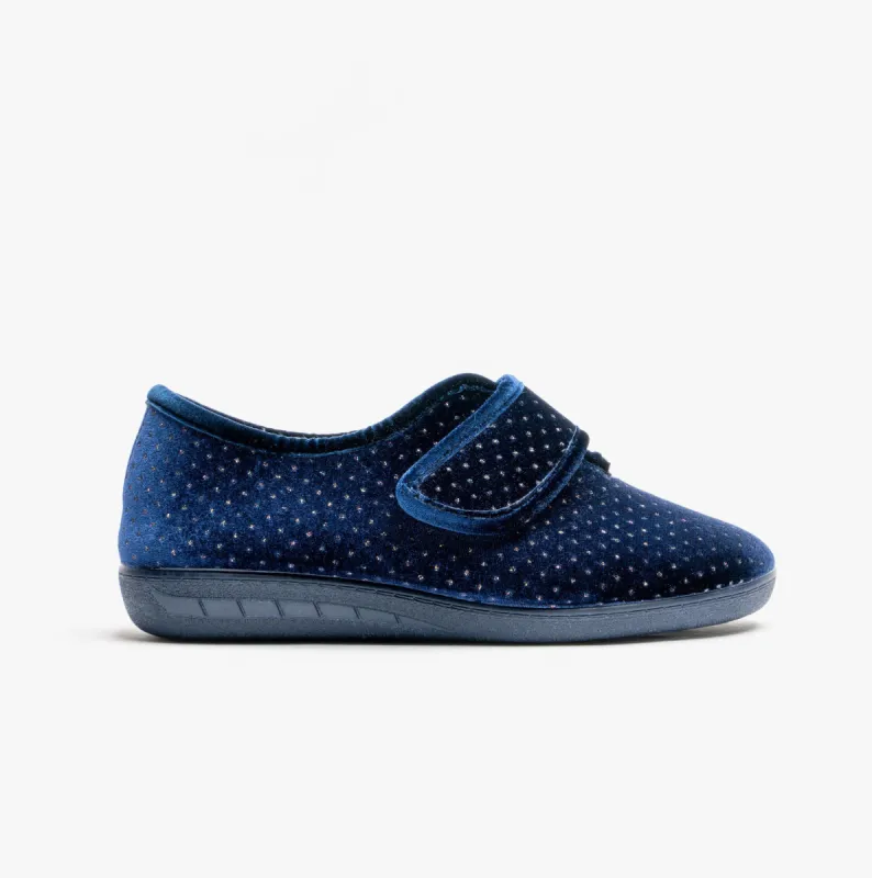 Lotus JANET Womens Slippers Navy sold by Shuperb