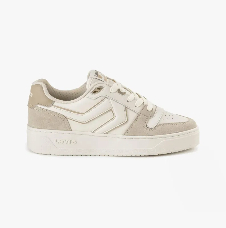 Levi's GLIDE L Womens Trainers Ecru sold by Shuperb
