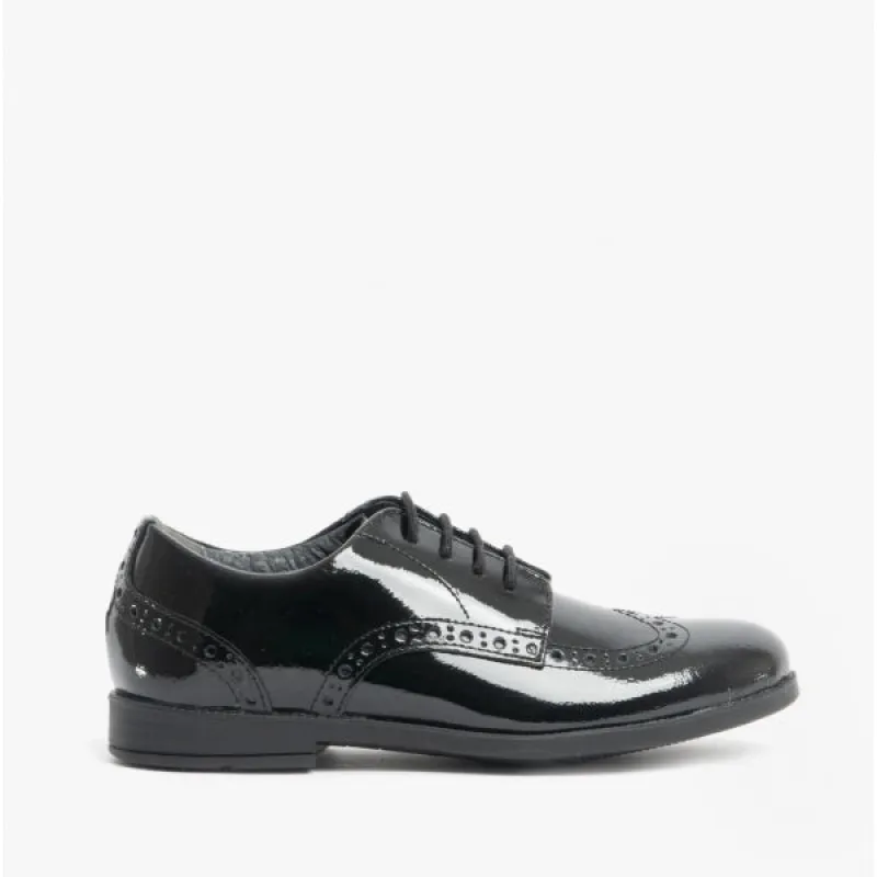 Start-Rite BROGUE PRI Girls Leather Lace Up School Shoes Patent Black sold by Shuperb