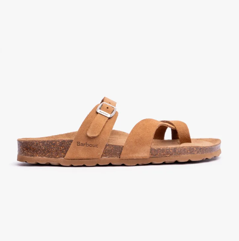 Barbour LANGTON Womens Sandals Tan Suede sold by Shuperb