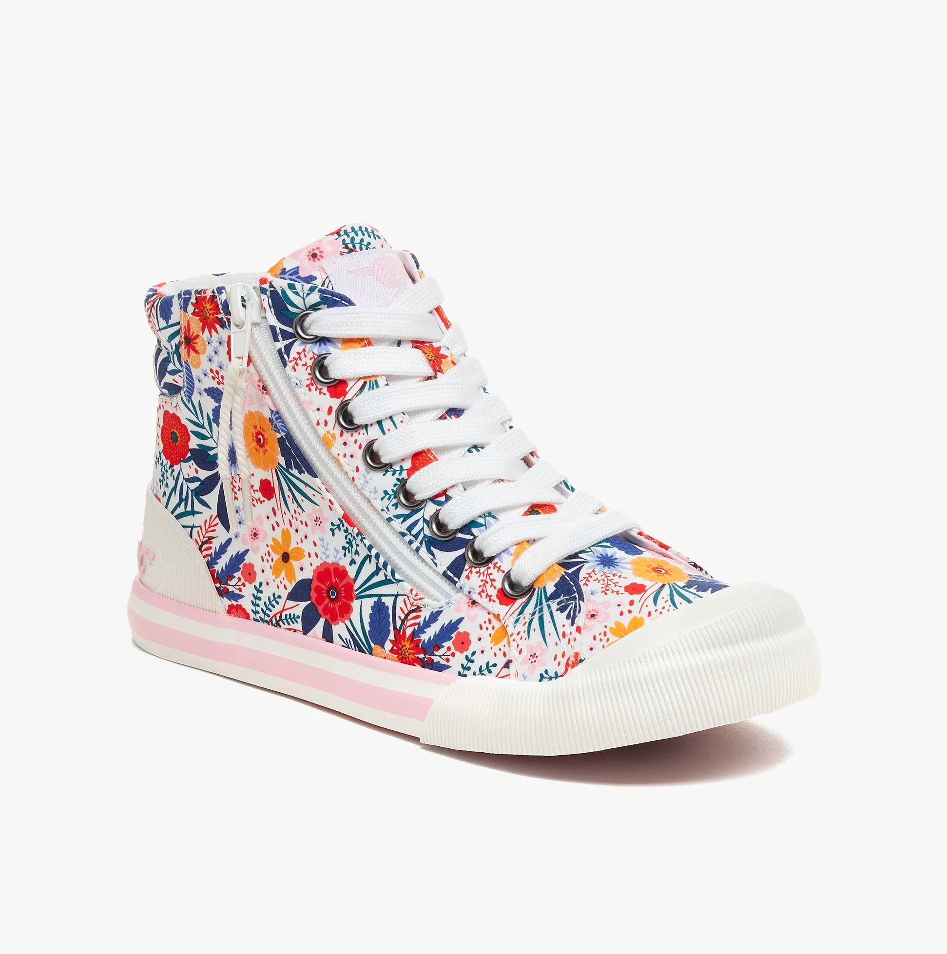 Rocket Dog JAZZIN Womens High-Top Floral Trainers White Multi sold by Shuperb product image thumbnail 2