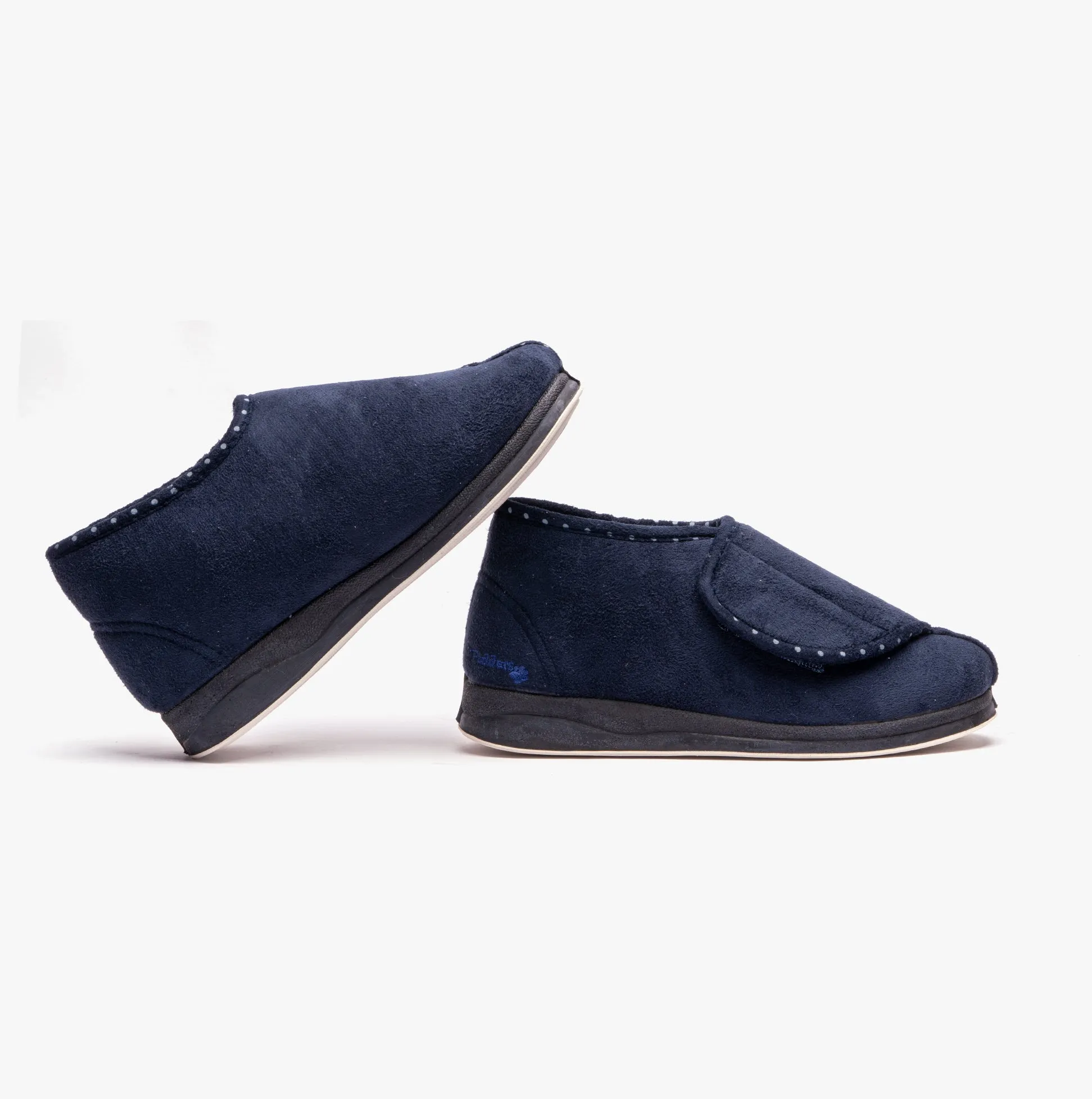 Padders CHERISH Womens (2E Fit) Touch Fasten Boot Slippers Navy sold by Shuperb product image thumbnail 4