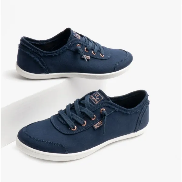 Skechers 33492/NVY BOBS B CUTE Womens Canvas Slip On Trainers Navy sold by Shuperb product image thumbnail 2