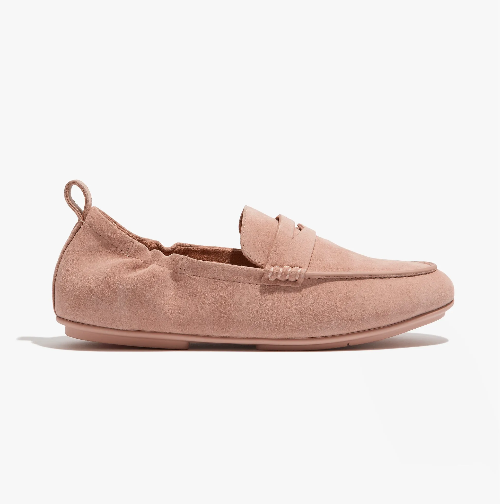 FitFlop ALLEGRO Womens Suede Penny Loafers Beige sold by Shuperb