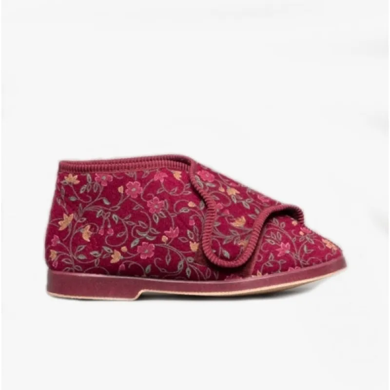 GBS BELLA Womens Extra Wide (E+) Boot Slippers Wine sold by Shuperb