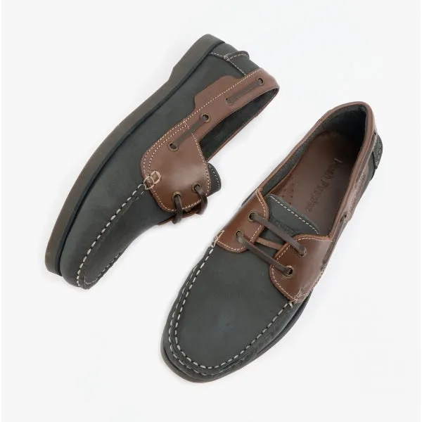 Hush Puppies HENRY Mens Leather Deck Shoes Blue/Tan sold by Shuperb product image thumbnail 2