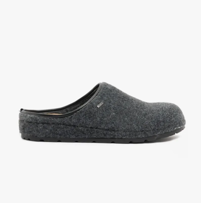 25698-45 Mens Felt Mule Slippers Anthracite sold by Shuperb
