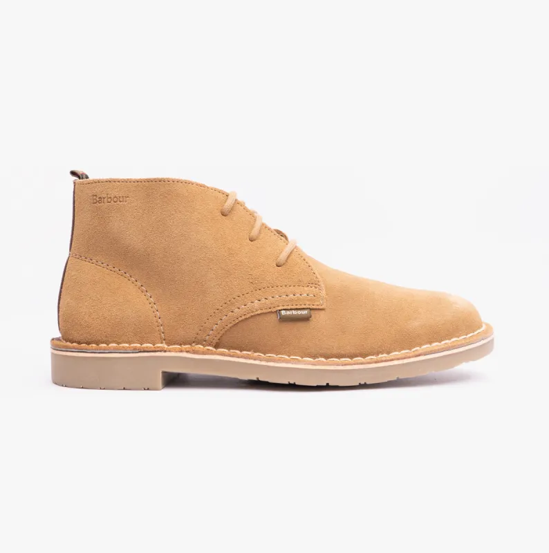 Barbour SITON Mens Desert Boots Sand Suede sold by Shuperb