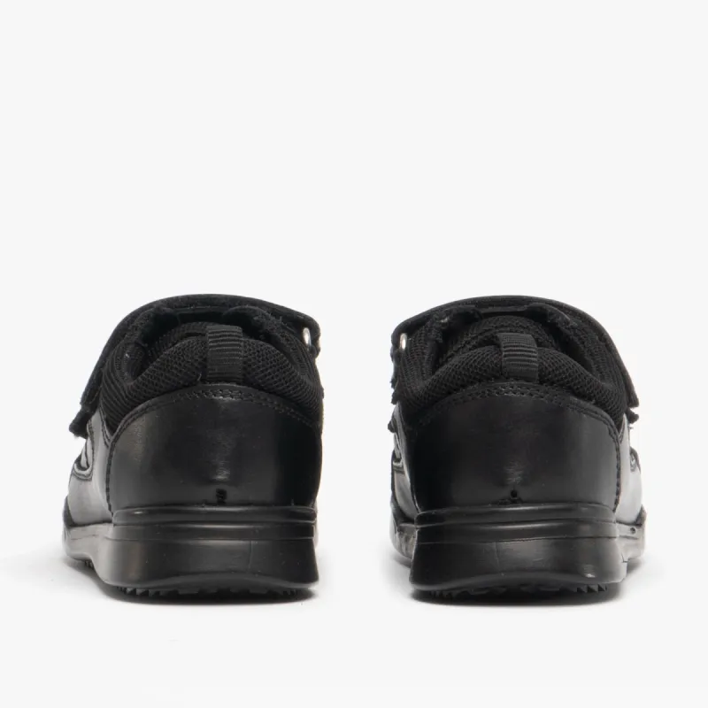 Hush Puppies LIAM Boys Leather School Shoes Black sold by Shuperb