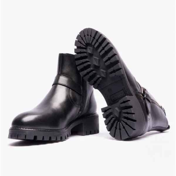 Hush Puppies ANNA Womens Leather Zip-Up Ankle Boots Black sold by Shuperb product image thumbnail 4