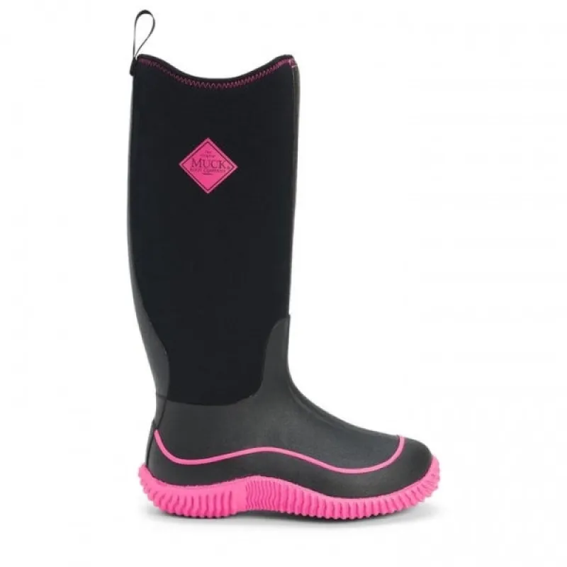 Muck Boots HALE Womens Wellington Boots Black/Pink sold by Shuperb