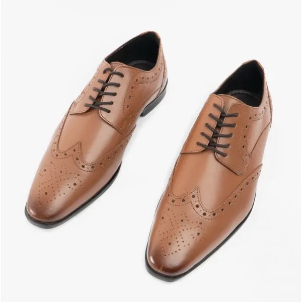 Hush Puppies ELLIOT Mens Leather Brogue Oxford Shoes Tan sold by Shuperb product image thumbnail 2