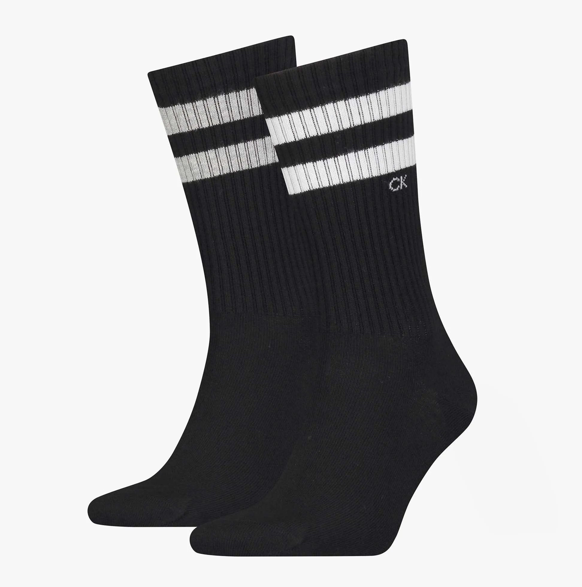 Calvin Klein 2 Pack Mens Crew Trainer Socks Black sold by Shuperb product image thumbnail 2