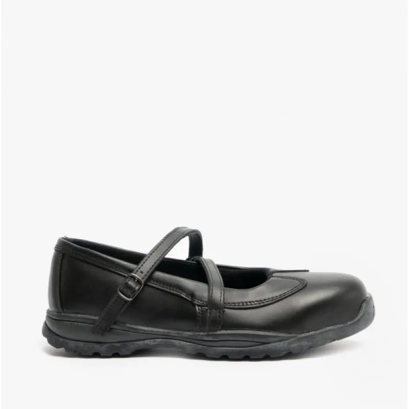 FS55 Ladies Leather Safety Shoes Black sold by Shuperb