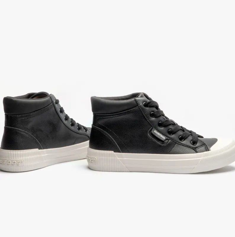 Rocket Dog CHEERY HI Womens High Top Trainers Black sold by Shuperb