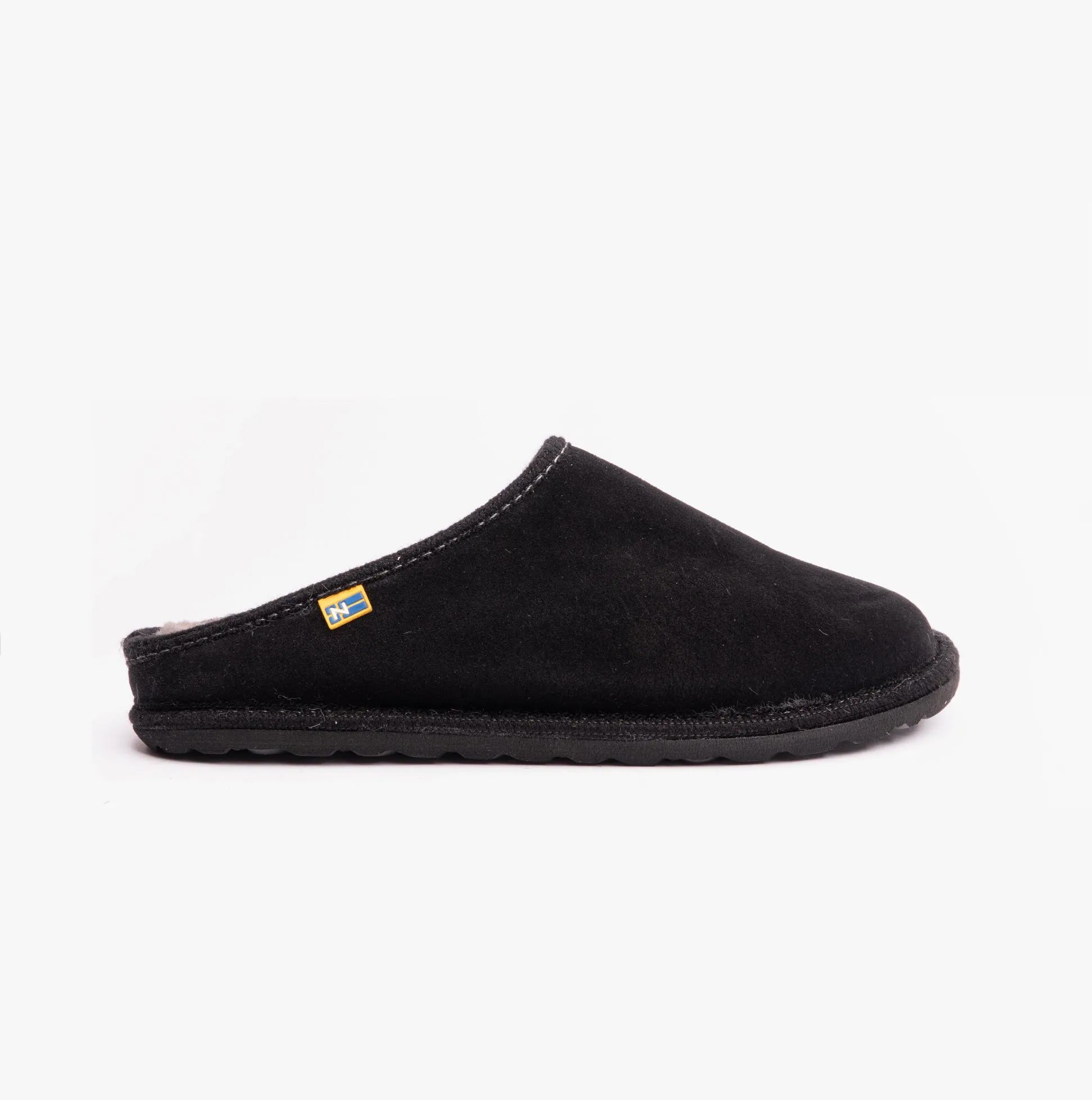 AFELPADO NEGRO Mens Mule Slippers Black sold by Shuperb