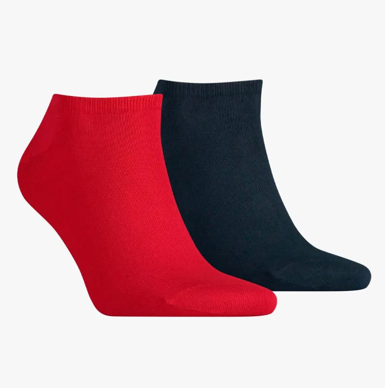 Tommy Hilfiger 2 Pack Mens Ankle Socks Red/Navy made by Tommy Hilfiger