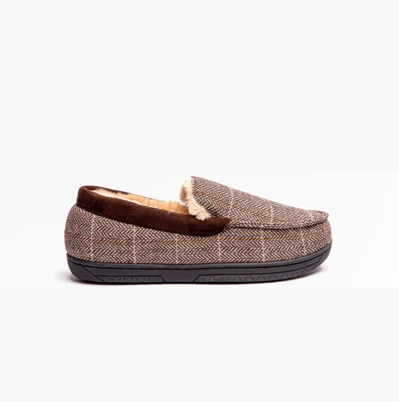 Jo & Joe AARON Mens Slippers Brown sold by Shuperb