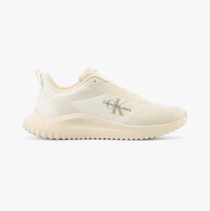 Calvin Klein EVA RUNNER LOW LACE Mens Trainers Bright White/White/ Eggshell sold by Shuperb