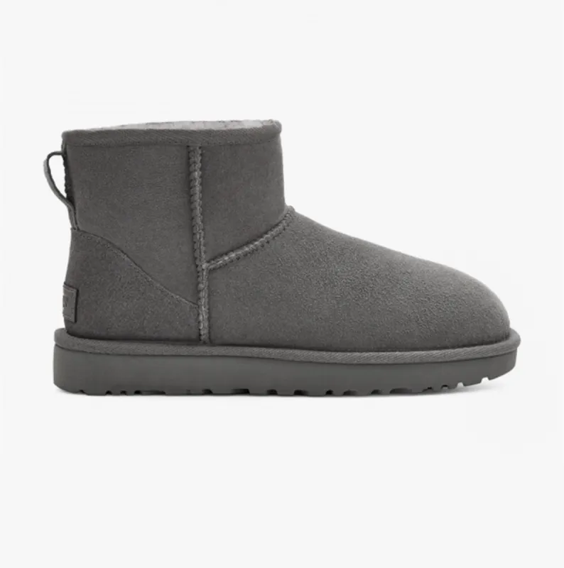 UGG CLASSIC MINI II Womens Sheepskin Boots Grey sold by Shuperb