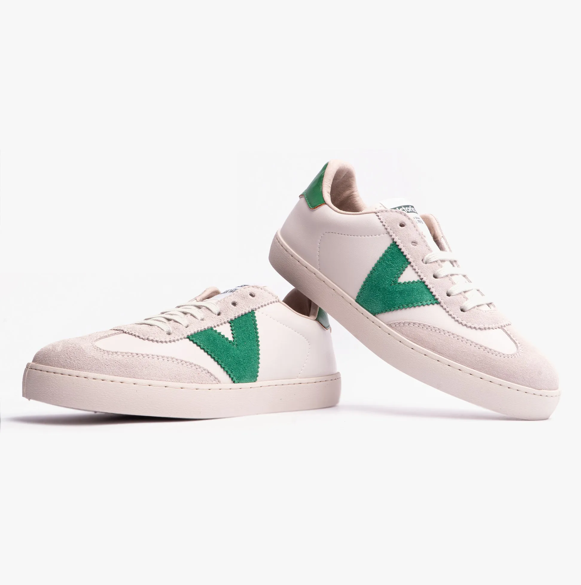 Victoria BERLIN FAUX LEATHER & SPLIT Womens Trainers Verde sold by Shuperb product image thumbnail 2