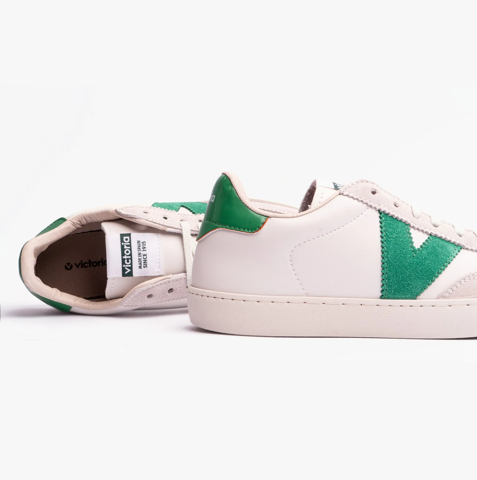 Victoria BERLIN FAUX LEATHER & SPLIT Womens Trainers Verde sold by Shuperb product image thumbnail 4