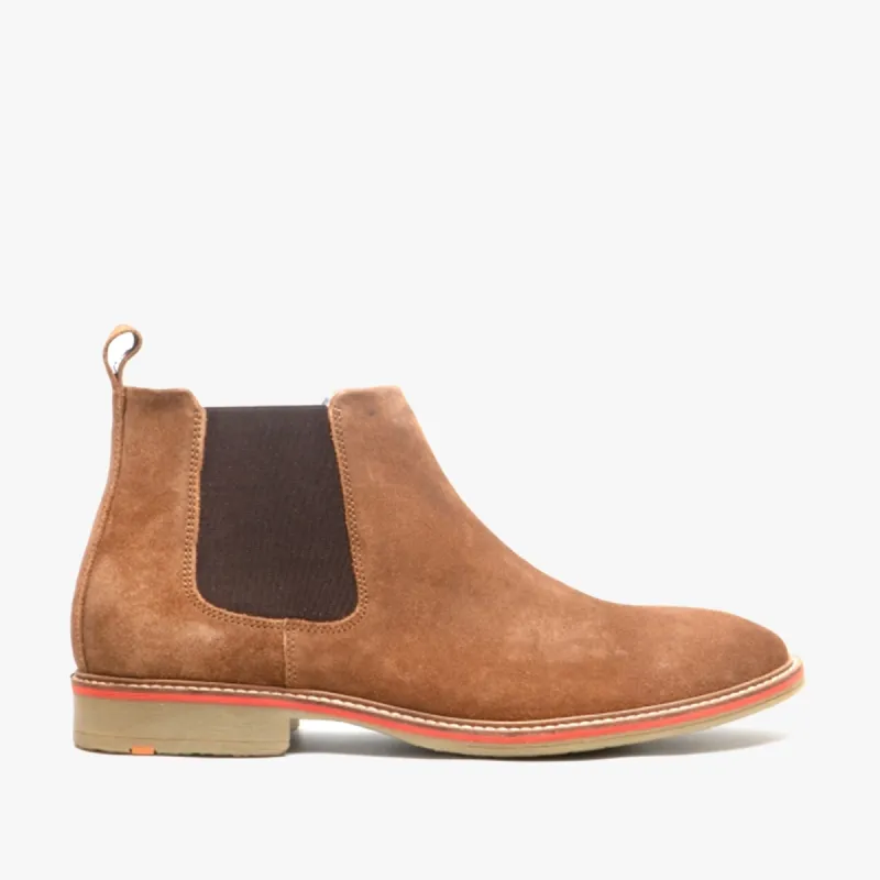 Roamers CALDWELL Mens Suede Leather Chelsea Boots Brown made by Shuperb
