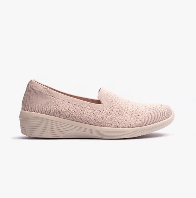 Skechers 158761/NAT ARYA - CLEAR SKIES Womens Shoes Natural/Purple sold by Shuperb