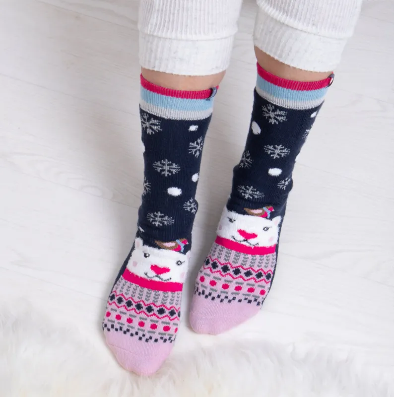 SINGLE ORIGINAL Slipper Socks Womens Socks Polar Bear sold by Shuperb
