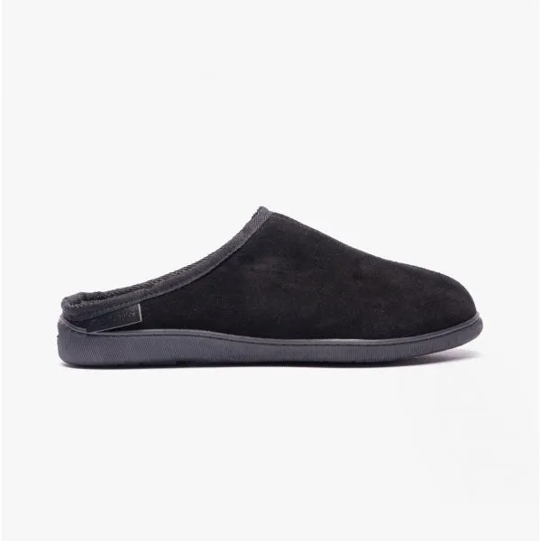 Hush Puppies ASHTON Mens Leather Mule Slippers Black sold by Shuperb