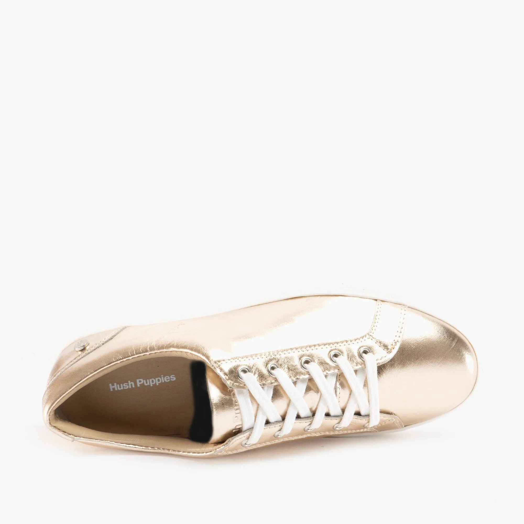 Hush Puppies TESSA Womens Leather Casual Trainers Gold sold by Shuperb product image thumbnail 4
