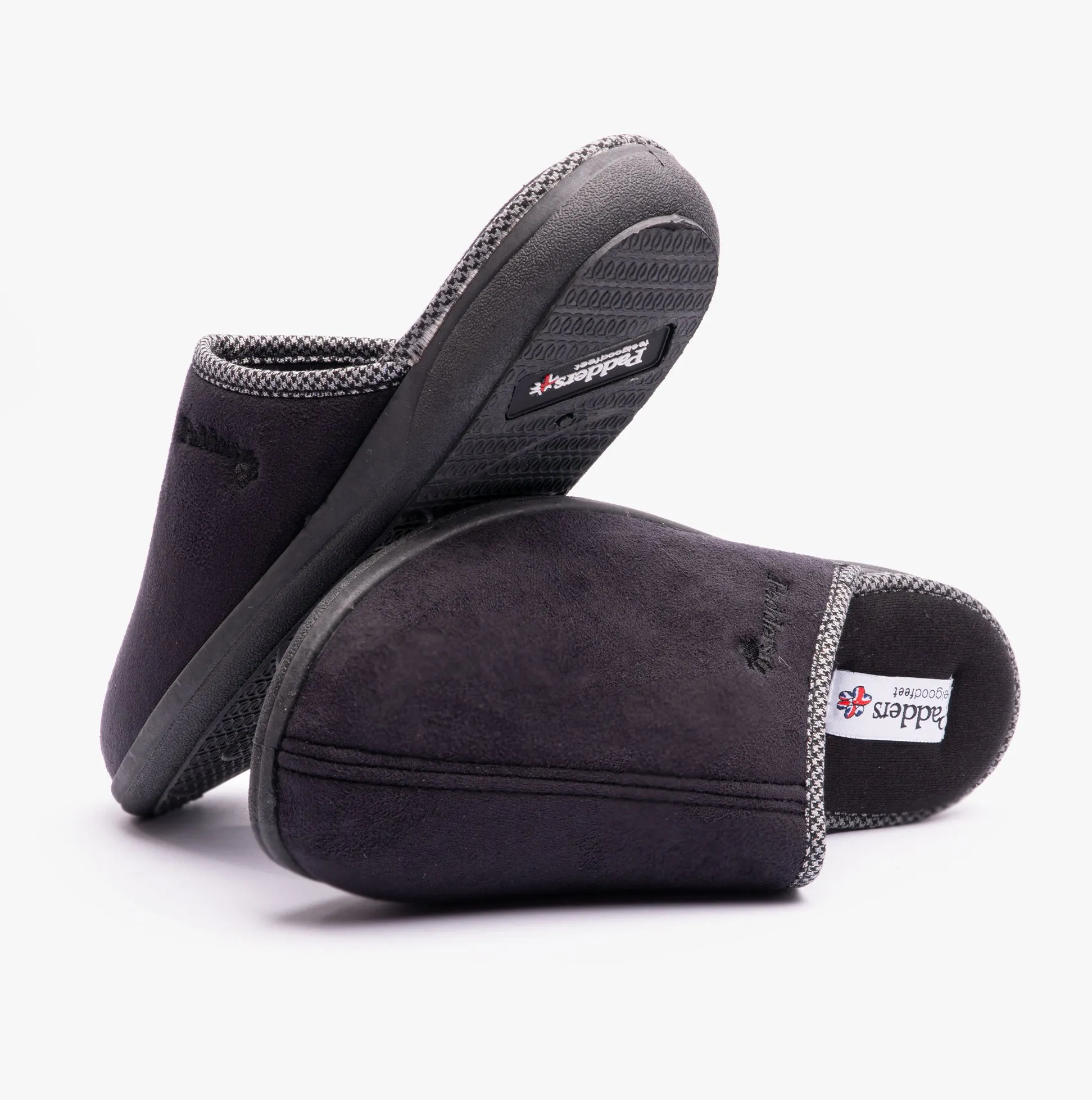 Padders LUKE Mens (G Fit) Mule Slippers Black sold by Shuperb product image thumbnail 2
