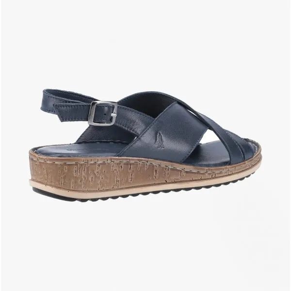 Hush Puppies ELENA Womens Leather Wedge Heel Sandals Navy sold by Shuperb product image thumbnail 4