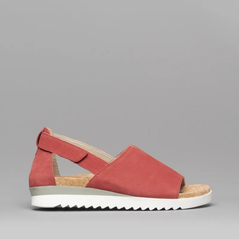 Romika HOLLYWOOD 14 Womens Leather Elasticated Sandals Carmin made by Romika
