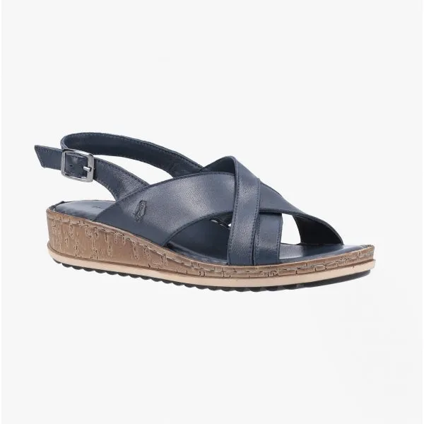 Hush Puppies ELENA Womens Leather Wedge Heel Sandals Navy sold by Shuperb product image thumbnail 2