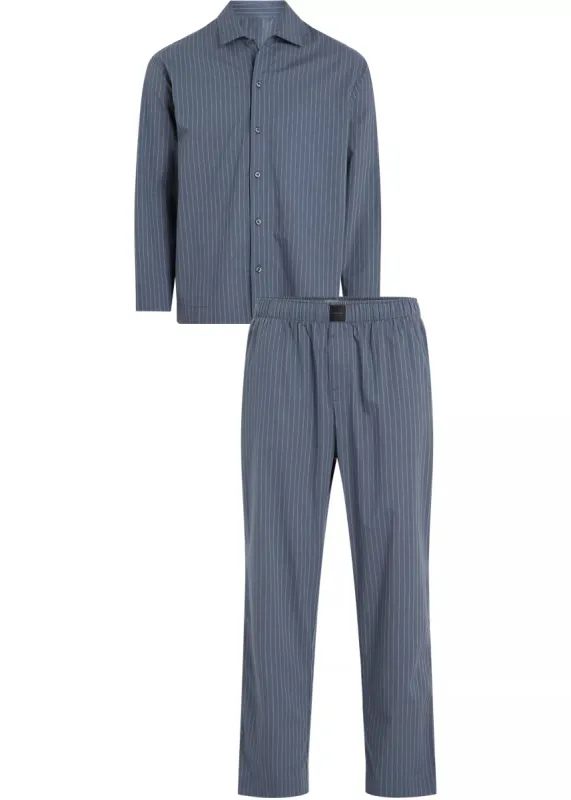 Calvin Klein COTTON POPLIN Mens Pyjama Set Steady Stripe Turbulence made by Calvin Klein