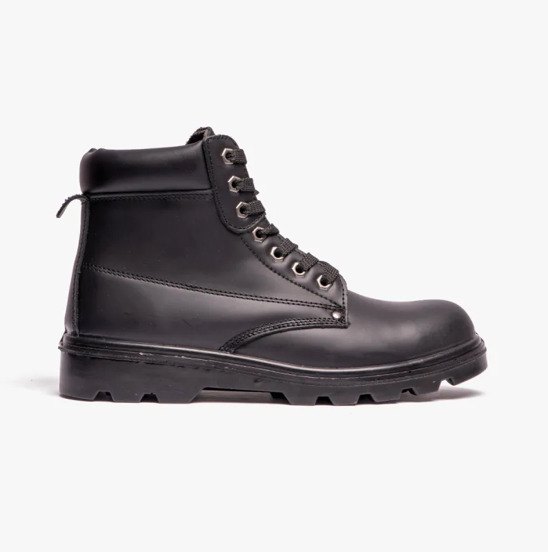 Grafters M569A Unisex Leather Safety Boots Black sold by Shuperb