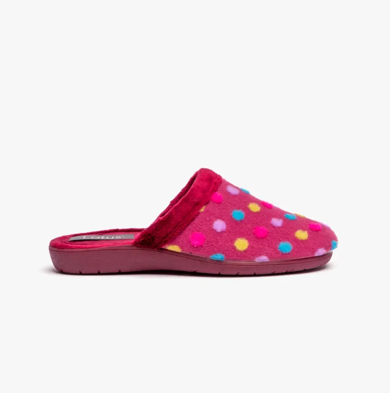 Lotus BERLIE Womens Slippers Bordo sold by Shuperb