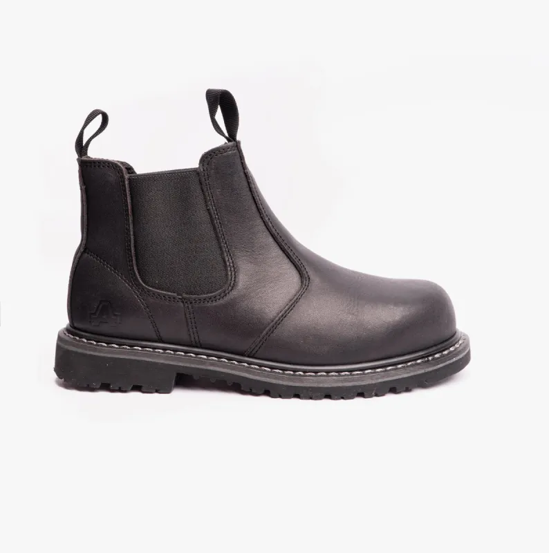 Amblers Safety FS5 Unisex Leather Safety Boots Black sold by Shuperb