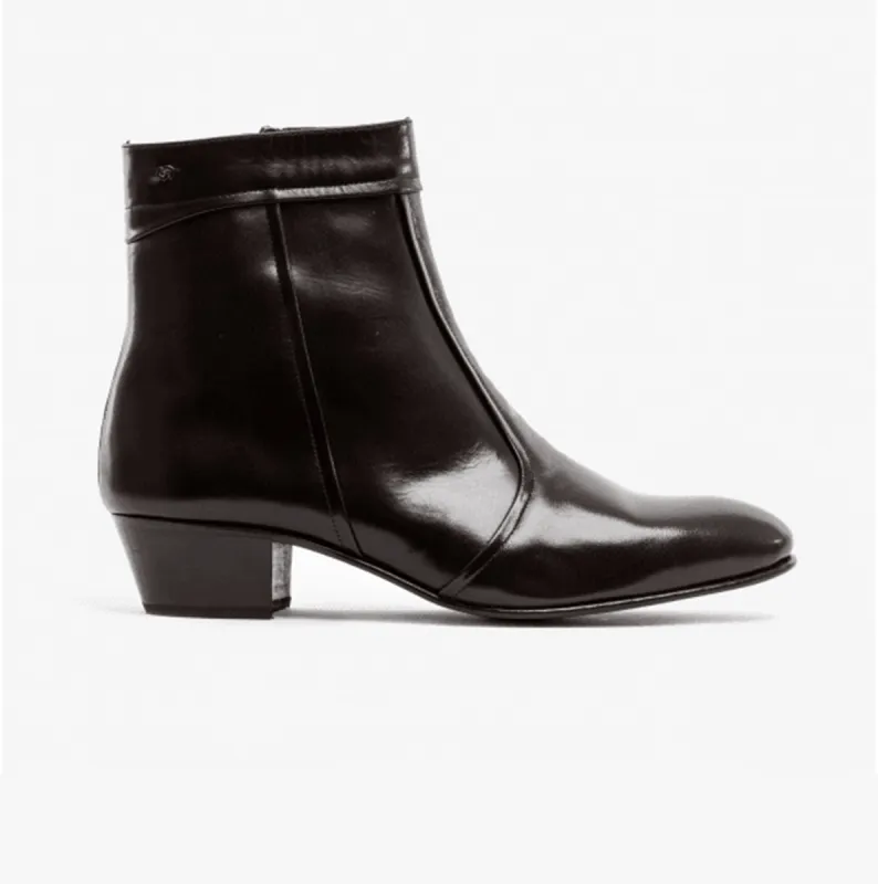 Club Cubano EMMANUEL Mens Smooth Leather Cuban Heel Boots Brown sold by Shuperb