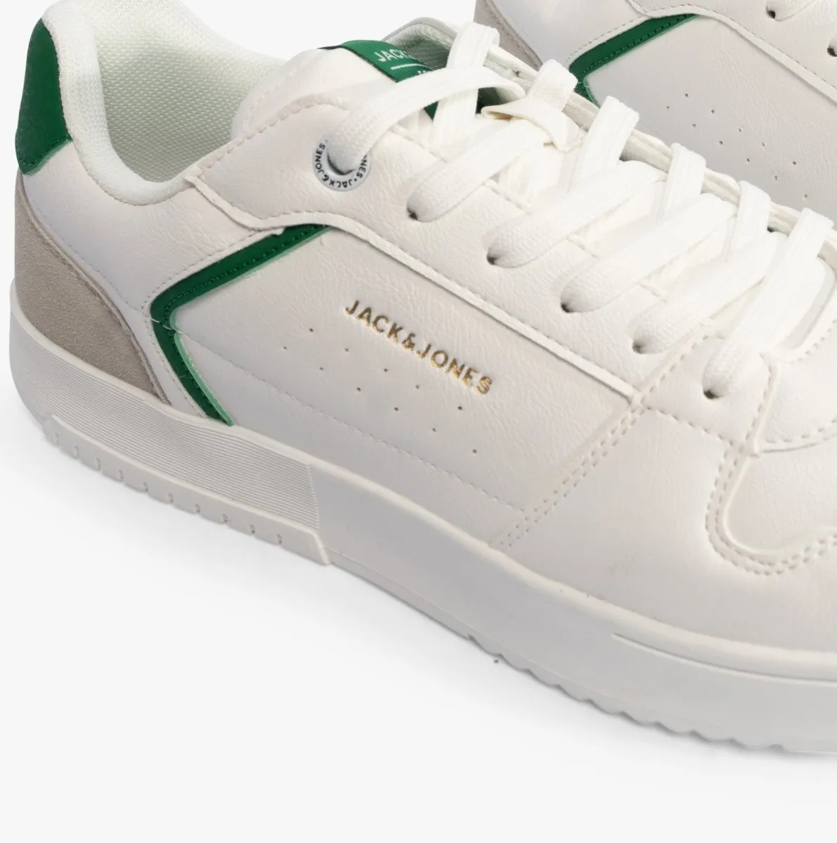Jack & Jones EALING PU Mens Trainers White/Green sold by Shuperb product image thumbnail 2