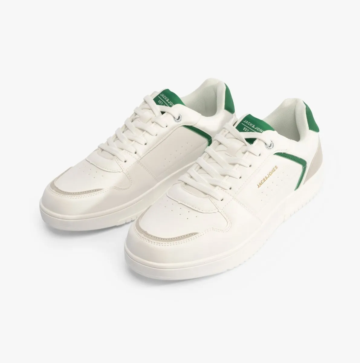 Jack & Jones EALING PU Mens Trainers White/Green sold by Shuperb product image thumbnail 3