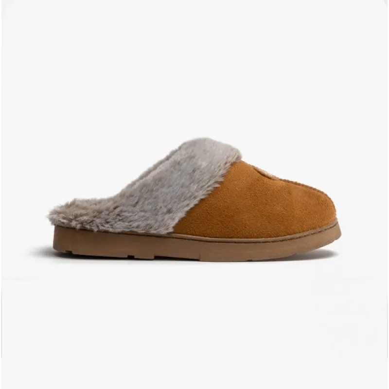 Jo & Joe SPLENDOUR Womens Slippers Chestnut sold by Shuperb