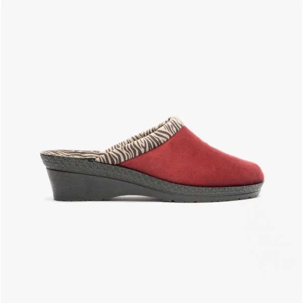 2465 Ladies Mule Slippers Bordeaux sold by Shuperb