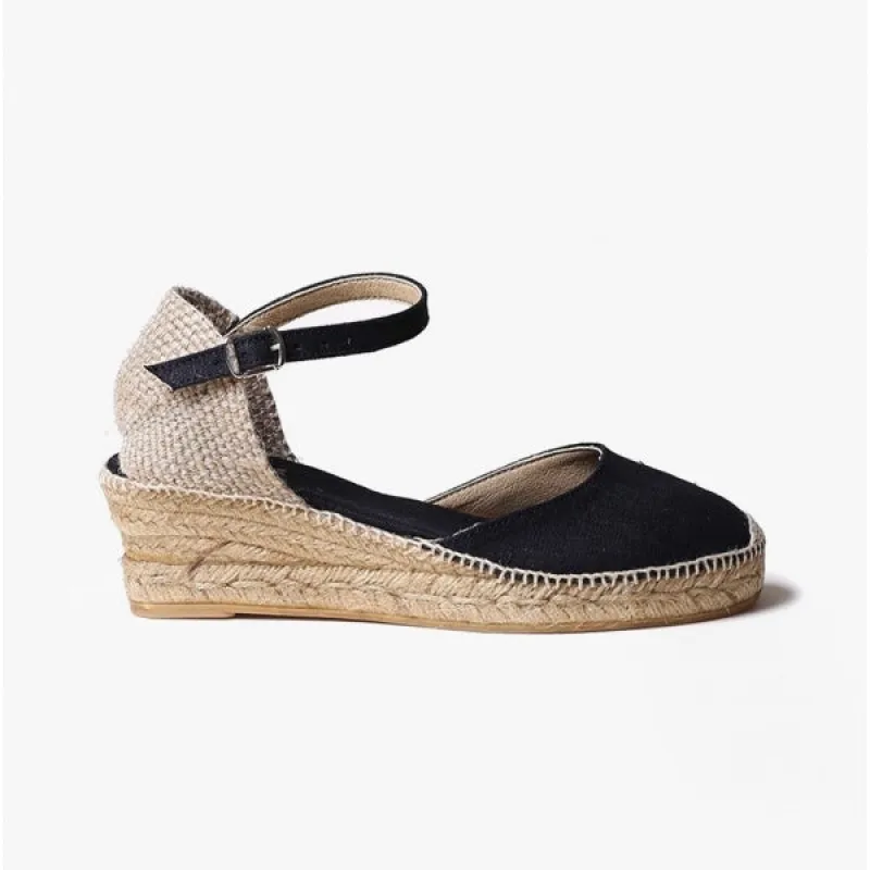 Toni Pons ROMINA Womens Vegan Espadrilles Black sold by Shuperb