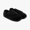 Totes Isotoner VELOUR CLOSED BACK Mens Slippers Black sold by Shuperb