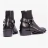 Club Cubano LAMBRO Mens Leather Cuban Heel Boots Black sold by Shuperb
