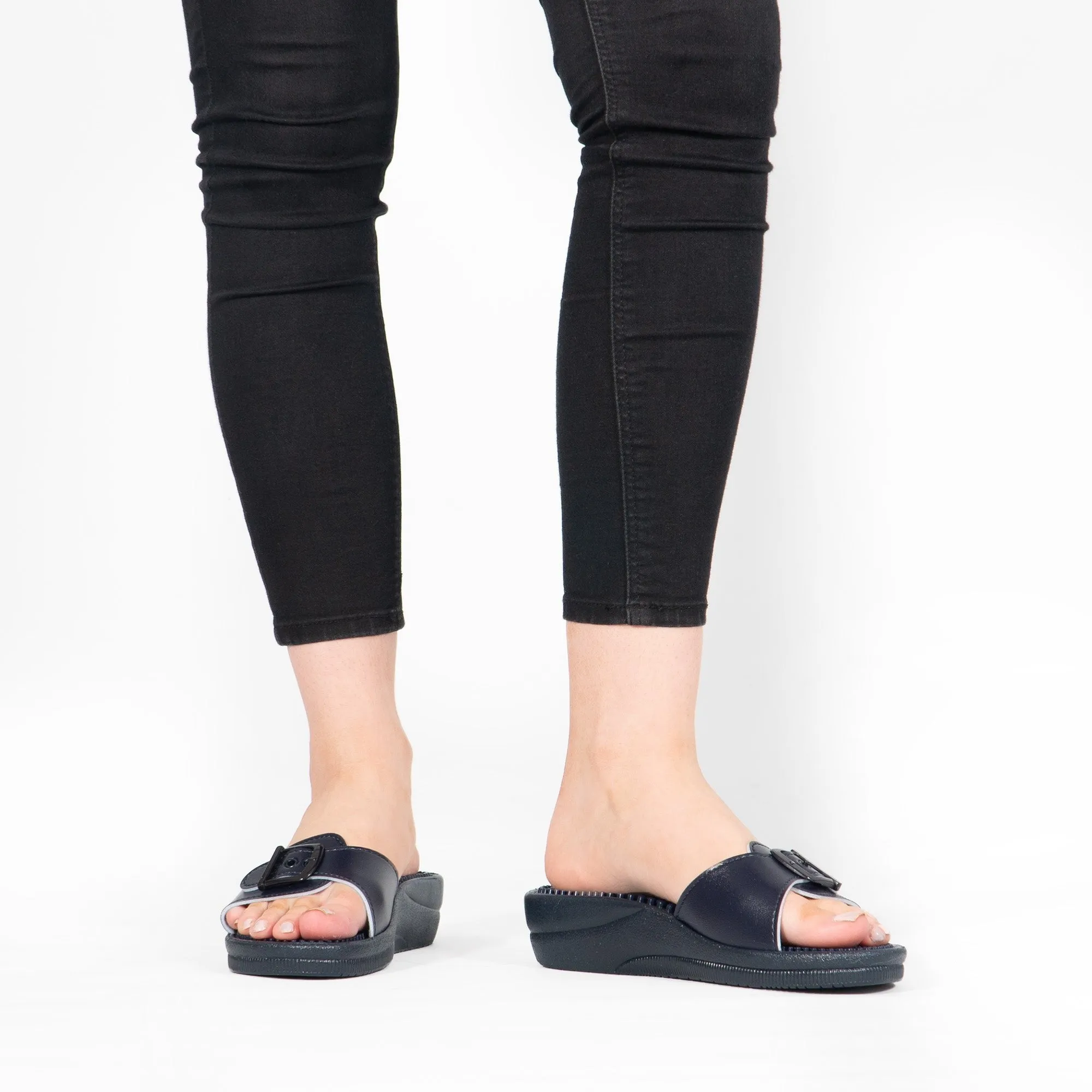 NEW MASSAGE Ladies Sandals Navy Blue sold by Shuperb product image thumbnail 2