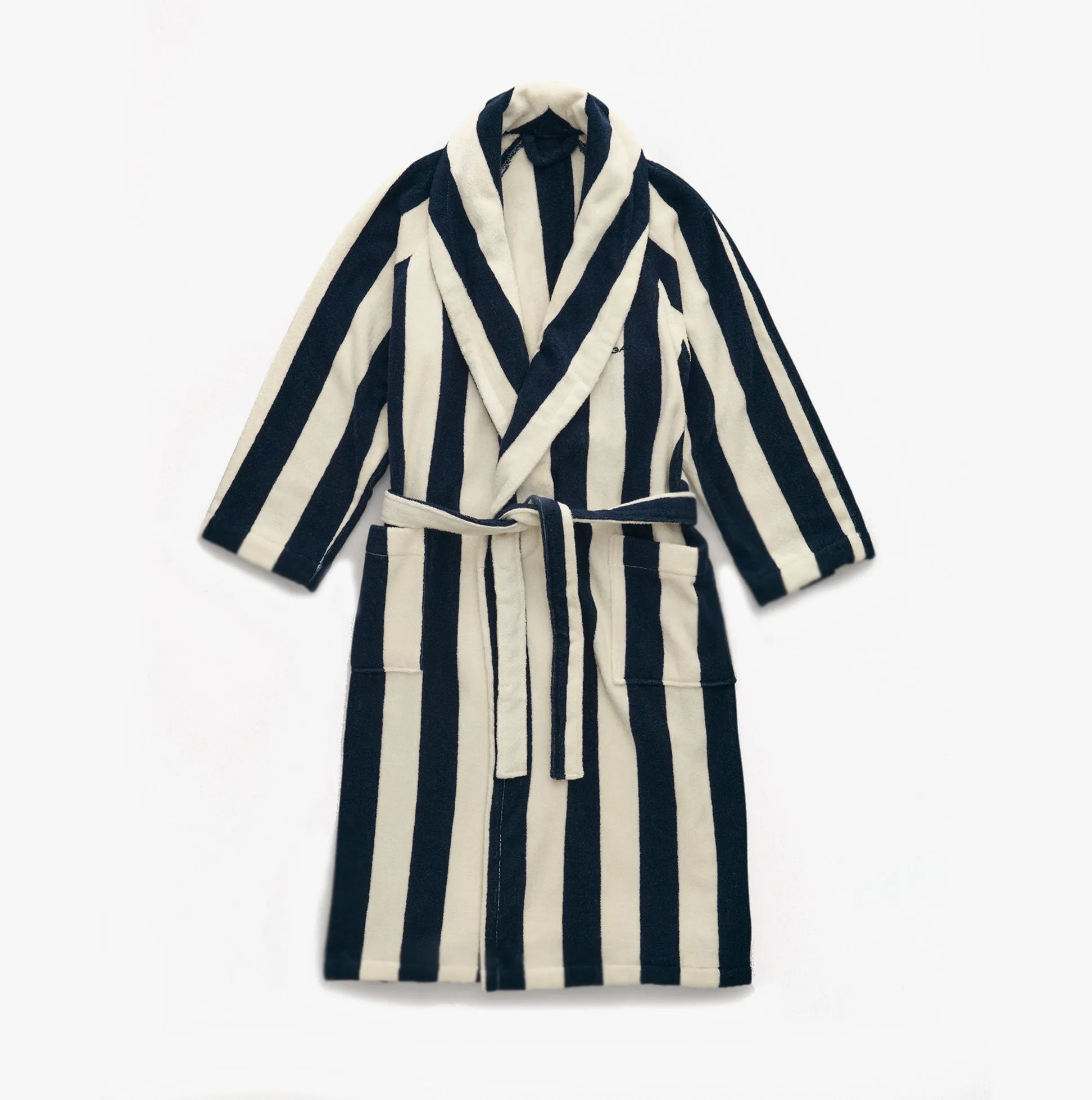 STRIPE Unisex Robe Evening Blue sold by Shuperb