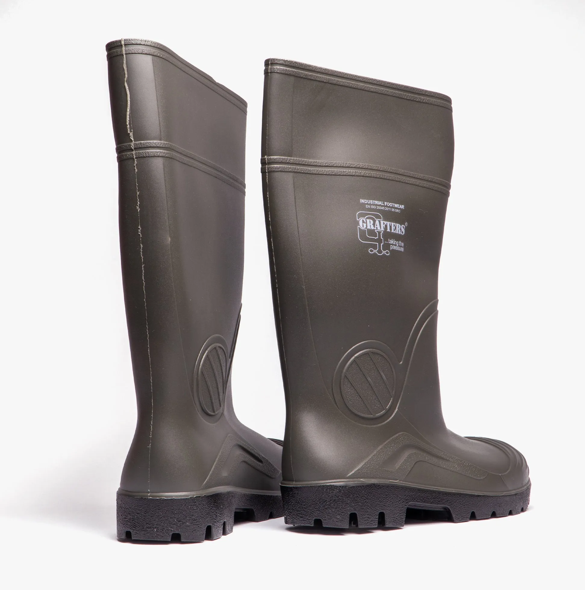 Grafters W408E Mens Wellington Safety Boots Green sold by Shuperb product image thumbnail 3